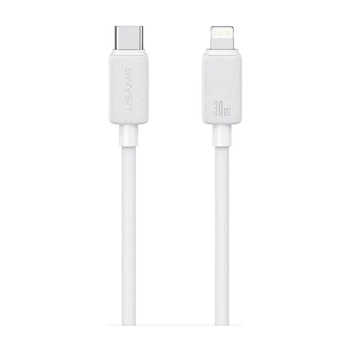 Кабель USAMS KY Series PD30 Вт USB Type-C - Lightning (1 метр), белый