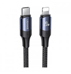 Кабель USAMS U71 PD20W USB Type-C - Lightning (2 метра), чёрный