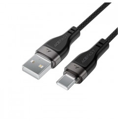 Кабель Acefast C11-04 USB Type-C (1.2 метра), плетёный, чёрный