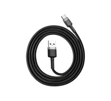 Кабель Baseus Cafule Cable USB Type-C (1m), чёрный с серым