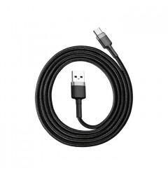 Кабель Baseus Cafule Cable USB Type-C (1m), чёрный с серым