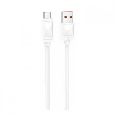 Кабель Borofone BX109 Joy 5A USB Type-C (1m), силикон, белый