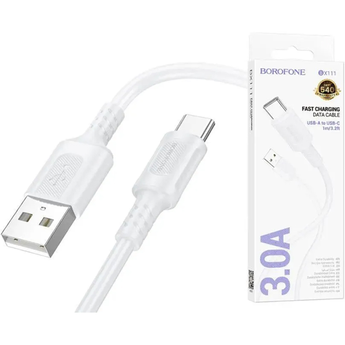 Кабель Borofone BX111 Feliz USB Type-C (1m), белый