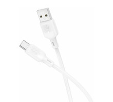 Кабель Borofone BX113 Lenny USB Type-C (1 метр), силикон, белый