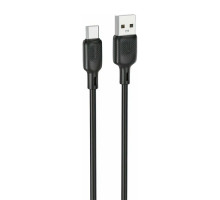 Кабель Borofone BX113 Lenny USB Type-C (1 метр), силикон, чёрный