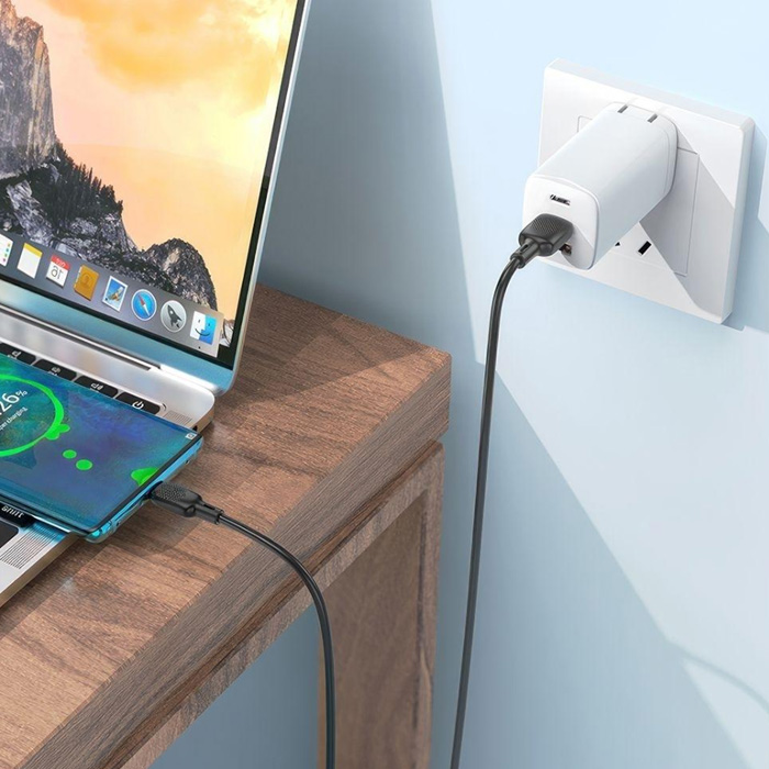 Кабель Borofone BX113 Lenny USB Type-C (1 метр), силикон, чёрный