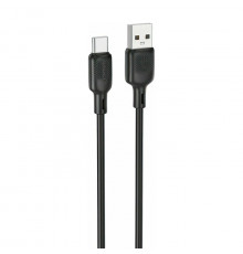 Кабель Borofone BX113 Lenny USB Type-C (2 метра), силикон, чёрный