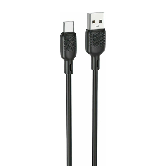 Кабель Borofone BX113 Lenny USB Type-C (2 метра), силикон, чёрный