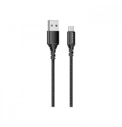 Кабель Borofone BX54 Ultra USB Type-C (1m), плетёный, чёрный