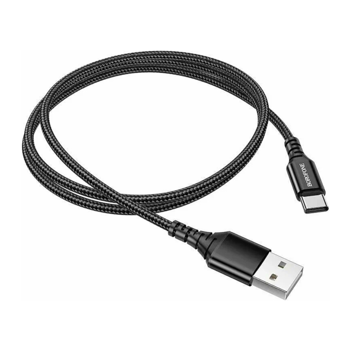 Кабель Borofone BX54 Ultra USB Type-C (1m), плетёный, чёрный