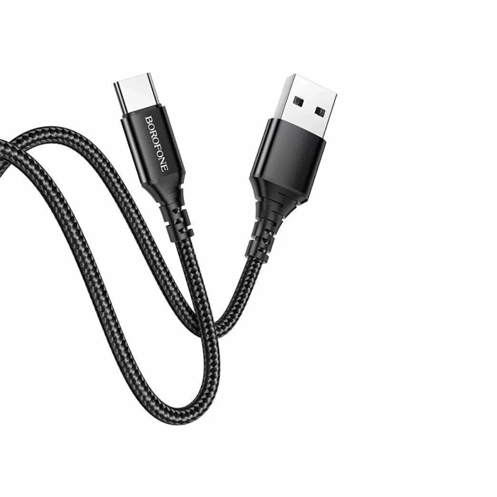 Кабель Borofone BX54 Ultra USB Type-C (1m), плетёный, чёрный