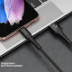 Кабель Deppa Armor Cable USB Type-C 2.4A (1m), нейлон, чёрный