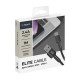 Кабель Deppa Elite Cable USB Type-C 2.4A (1m), нейлон, чёрный
