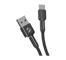 Кабель Deppa Elite Cable USB Type-C 2.4A (1m), нейлон, чёрный