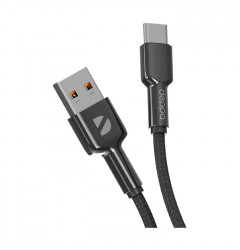 Кабель Deppa Elite Cable USB Type-C 2.4A (1m), нейлон, чёрный