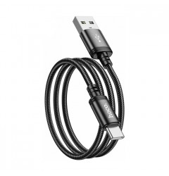 Кабель HOCO X89 Wind USB Type-C (1 метр), нейлон, чёрный