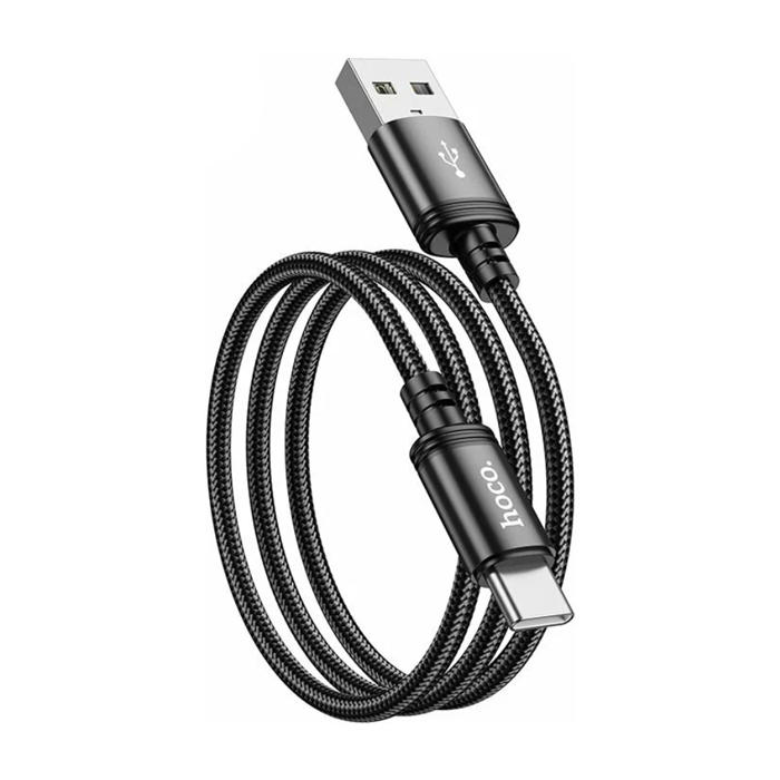 Кабель HOCO X89 Wind USB Type-C (1 метр), нейлон, чёрный