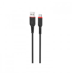 Кабель HOCO X59 Victory USB Type-C (1m), плетёный, чёрный