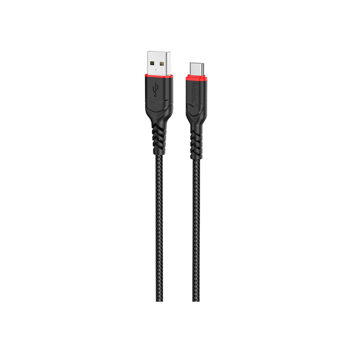 Кабель HOCO X59 Victory USB Type-C (1m), плетёный, чёрный