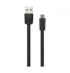 Кабель USAMS U2 USB Type-C (1.2 метра), плоский, чёрный