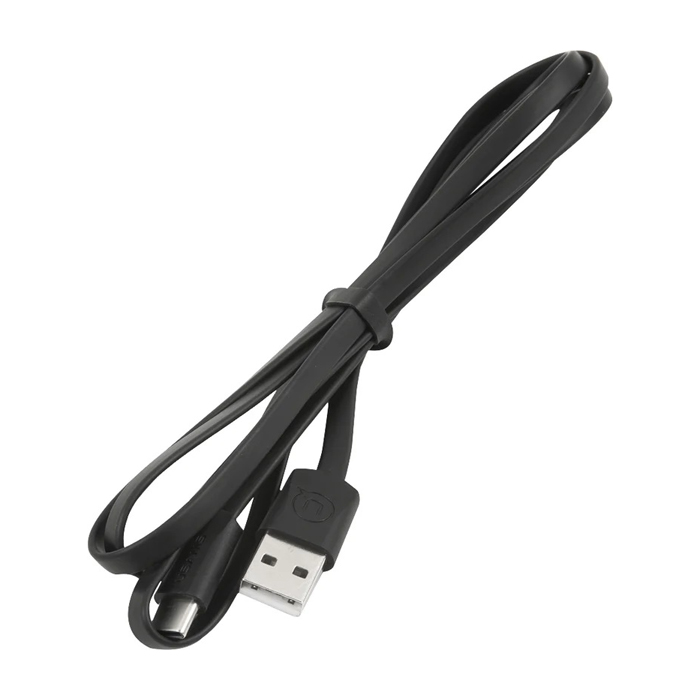 Кабель USAMS U2 USB Type-C (1.2 метра), плоский, чёрный