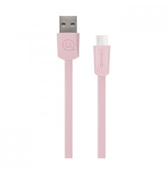 Кабель USAMS U2 USB Type-C (1.2 метра), плоский, розовый