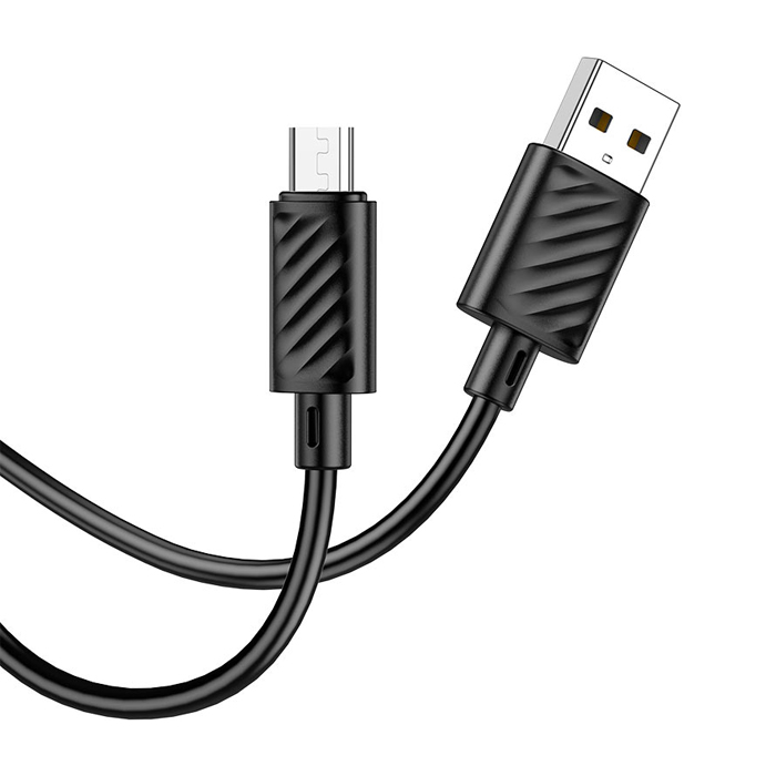 Кабель HOCO X88 Gratified USB micro-USB (1m), чёрный