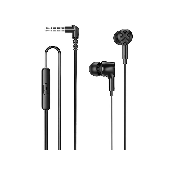 Наушники проводные HOCO M102 Ingenious 3.5mm Jack (1.2m), чёрные