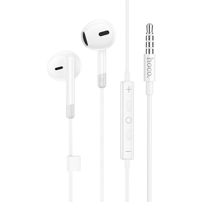 Наушники проводные HOCO M109 Pure 3.5mm Jack (1.2m), белые