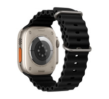 Ремешок HOCO iWatch WA12 Apple Watch 42/44/45/49mm силиконовый, чёрный