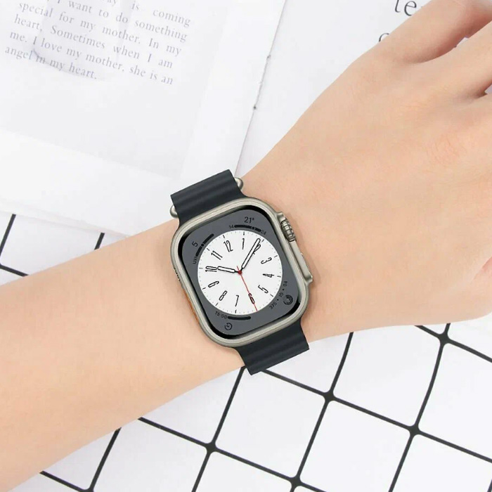 Ремешок HOCO iWatch WA12 Apple Watch 42/44/45/49mm силиконовый, чёрный