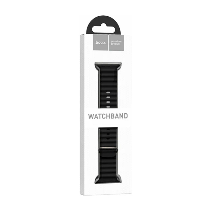Ремешок HOCO iWatch WA12 Apple Watch 42/44/45/49mm силиконовый, чёрный