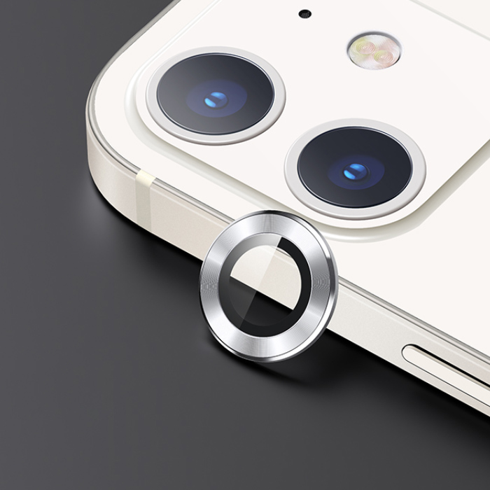 Защитное стекло камеры USAMS US-BH713 для iPhone 12 mini (2 шт.), серебряное