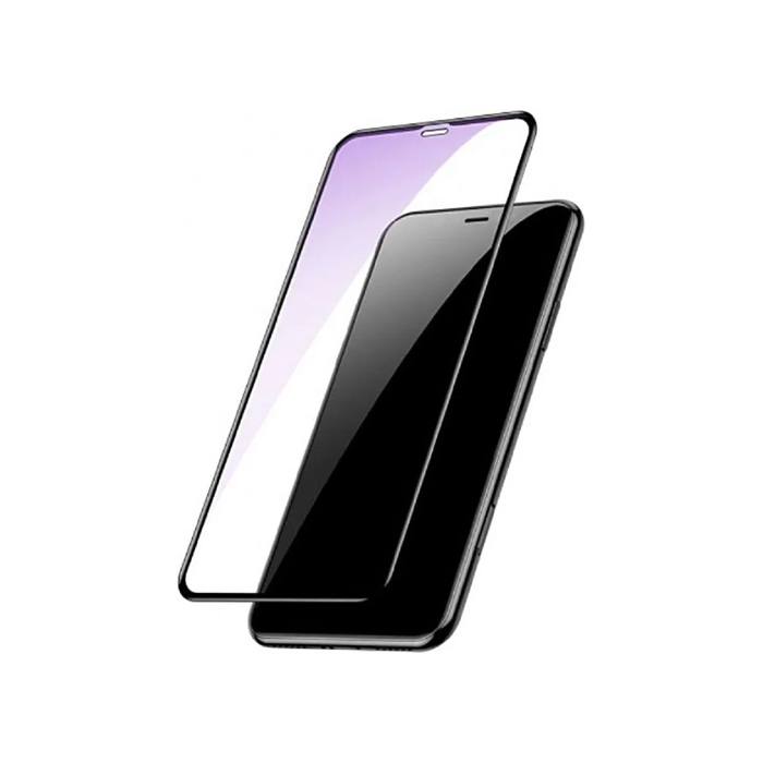 Защитное стекло Baseus Rigid-edge Anti-bluelight для iPhone XS Max/11 Pro Max, чёрное