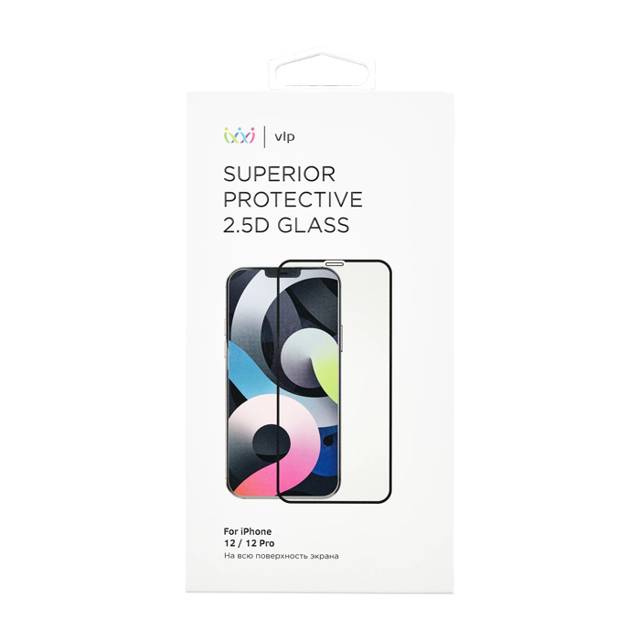 Защитное стекло VLP Superior Protective 2.5D для iPhone 12/12 Pro, глянец