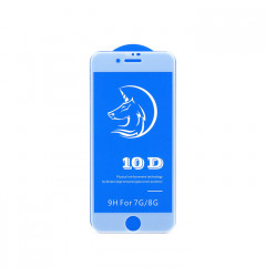 Защитное стекло Full Screen 10D для iPhone 7/8, белое (тех.уп.)