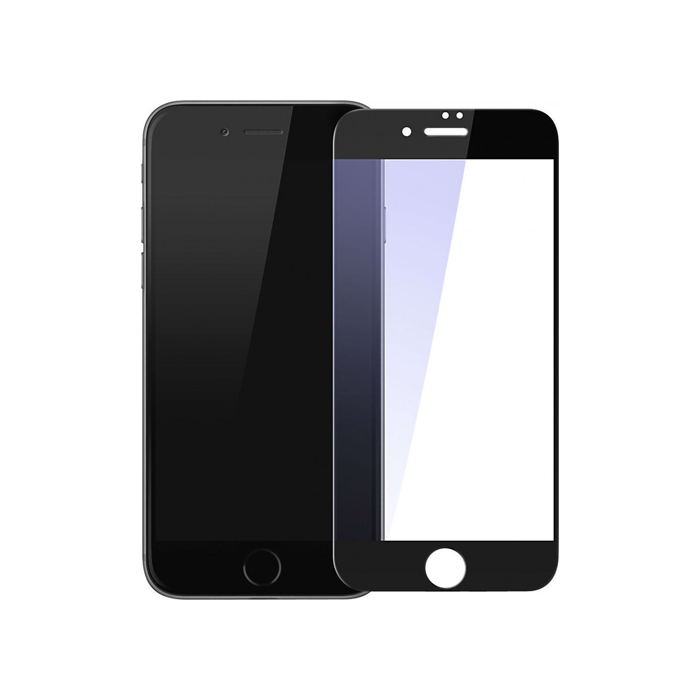 Защитное стекло Baseus Glass Film Blue Light (0.2mm) для iPhone 7 Plus/8 Plus, чёрные рамки