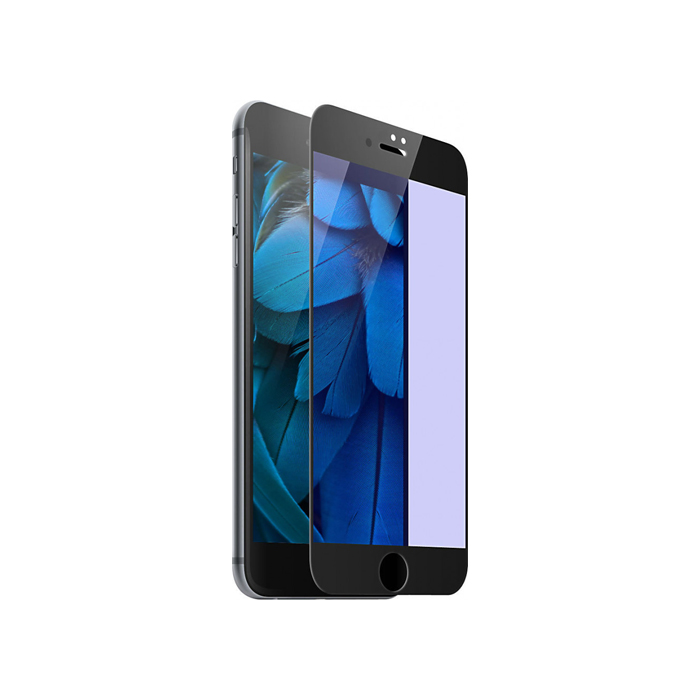 Защитное стекло Baseus Glass Film Blue Light (0.2mm) для iPhone 7 Plus/8 Plus, чёрные рамки
