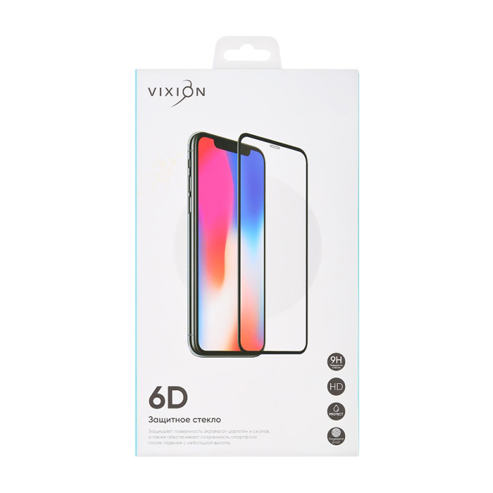 Защитное стекло Vixion 6D для iPhone X/XS/11 Pro, глянец