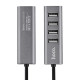 USB Хаб HOCO HB1 4xUSB 2.0 на USB (80 см), cерый