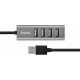 USB Хаб HOCO HB1 4xUSB 2.0 на USB (80 см), cерый