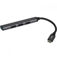 USB Хаб HOCO HB26 3xUSB 2.0 + 1xUSB 3.0 на Type-C (13 см), cерый
