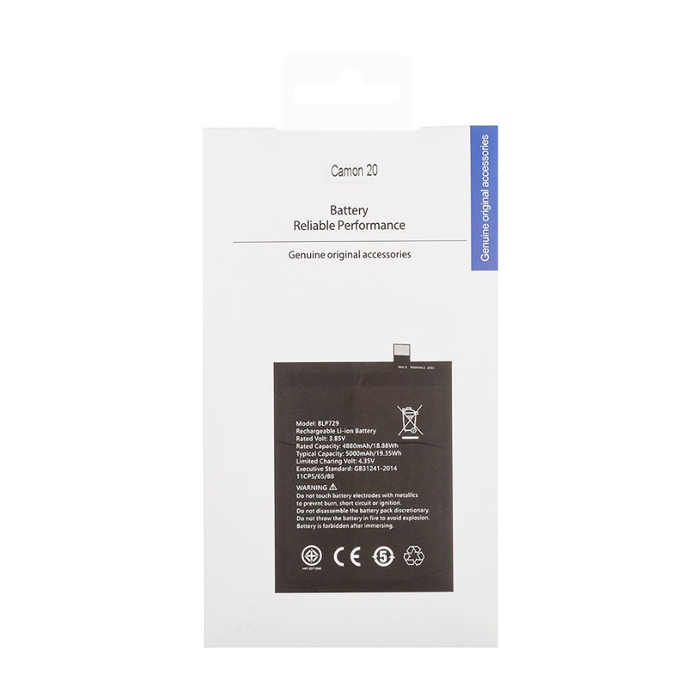 Аккумулятор Tecno Camon 20/20 Pro 4G/5G/20 Pro+/30S (BL-49OT) 100% Filling Capacity