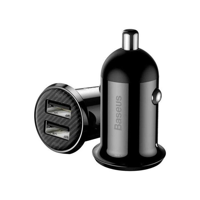 Автомобильное зарядное устройство Baseus Grain Pro 2 USB (4.8A), чёрное