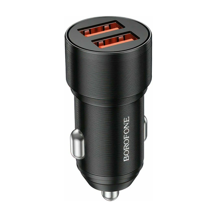 Автомобильное зарядное устройство Borofone BZ19B 2 USB-A 36W, чёрное