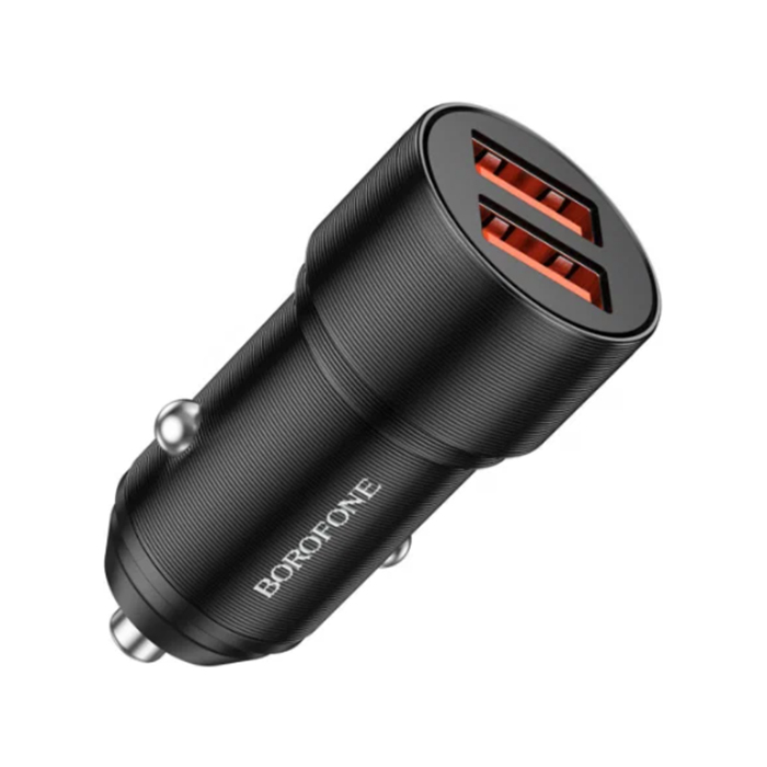 Автомобильное зарядное устройство Borofone BZ19B 2 USB-A 36W, чёрное