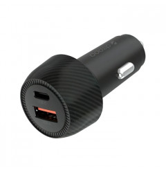 Автомобильное зарядное устройство Deppa USB-C - USB-A QC3.0/PD3.0 (48W), чёрное