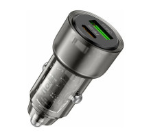 Автомобильное зарядное устройство HOCO Z52 USB-A - USB-C 38W, чёрное