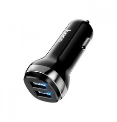 Автомобильное зарядное устройство HOCO Z40 2 USB-A 2.4A, черный