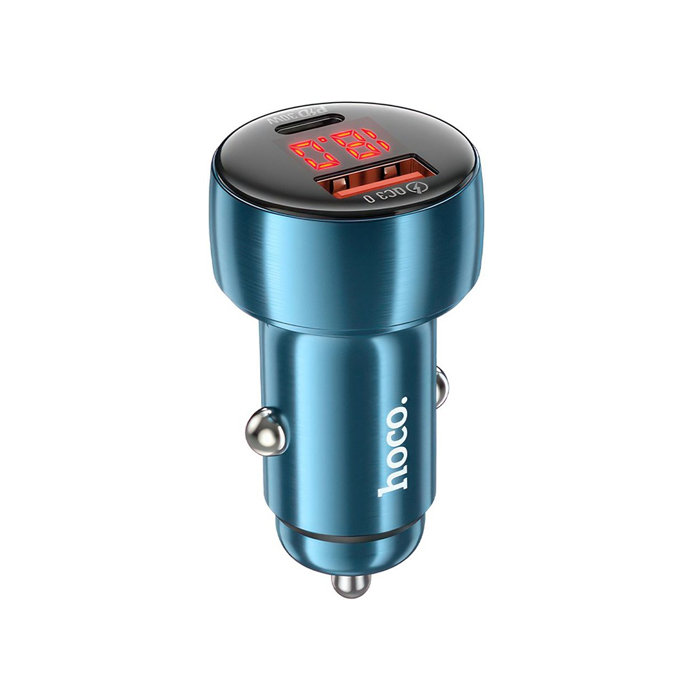 Автомобильное зарядное устройство HOCO Z50 Leader USB-A 18W - USB-C 30W QC3.0 (48W), чёрное